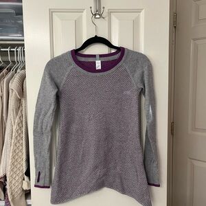 Ivivva Gray and Purple Kids Sweater